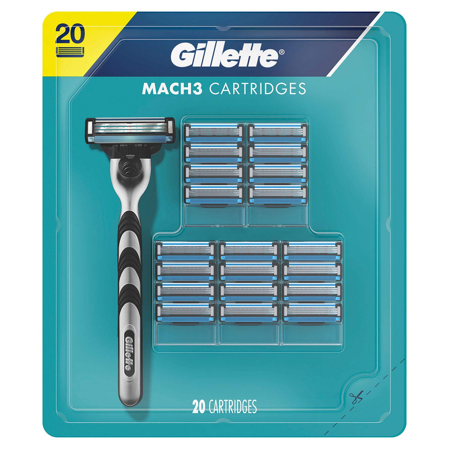 20 Recambios De Razor Blades Gillette Mach3 Para Hombre - Venta Internacional.