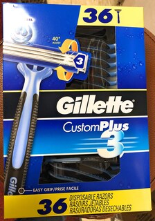 Foto 1 | Maquinillas De Afeitar Desechables Gillette Custom Plus3, 36 Unidades - Venta Internacional.