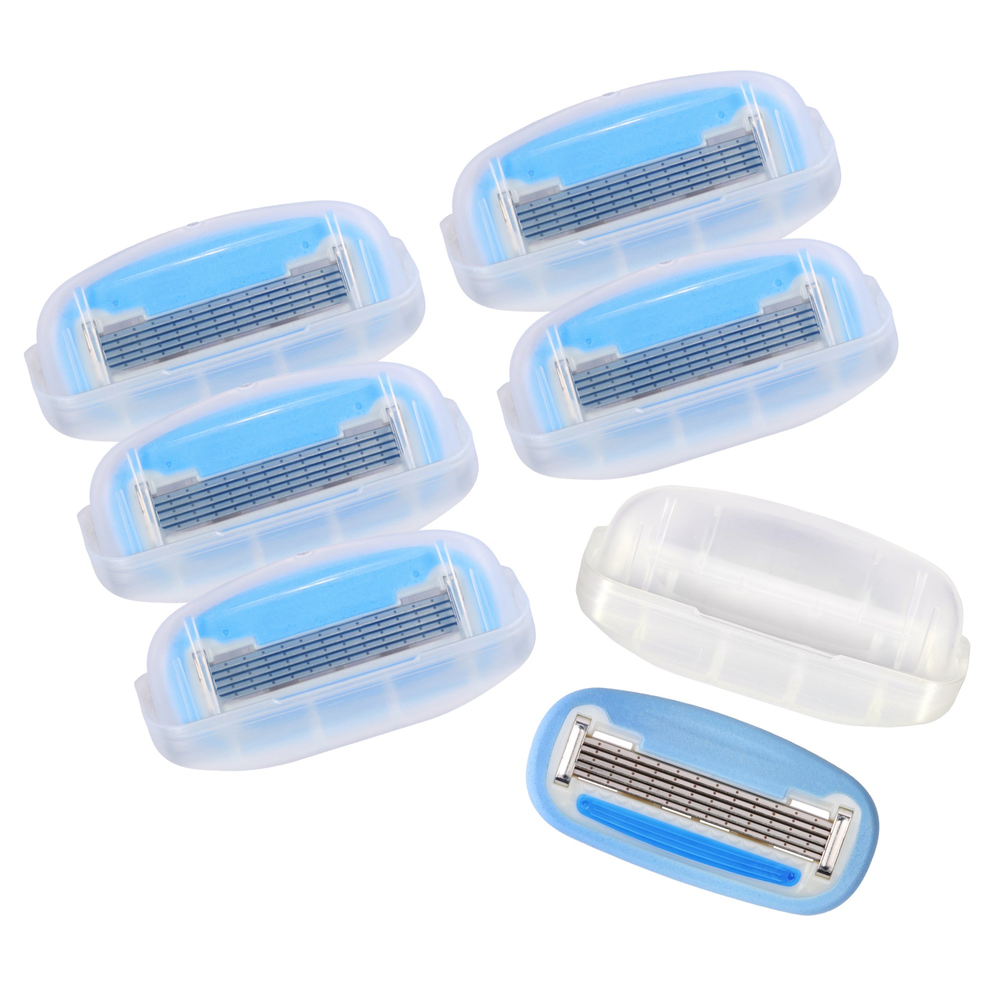Foto 4 pulgar | Recambios De Afeitar Amazon Basics De 5 Hojas Para Mujer, 6 Unidades - Venta Internacional.