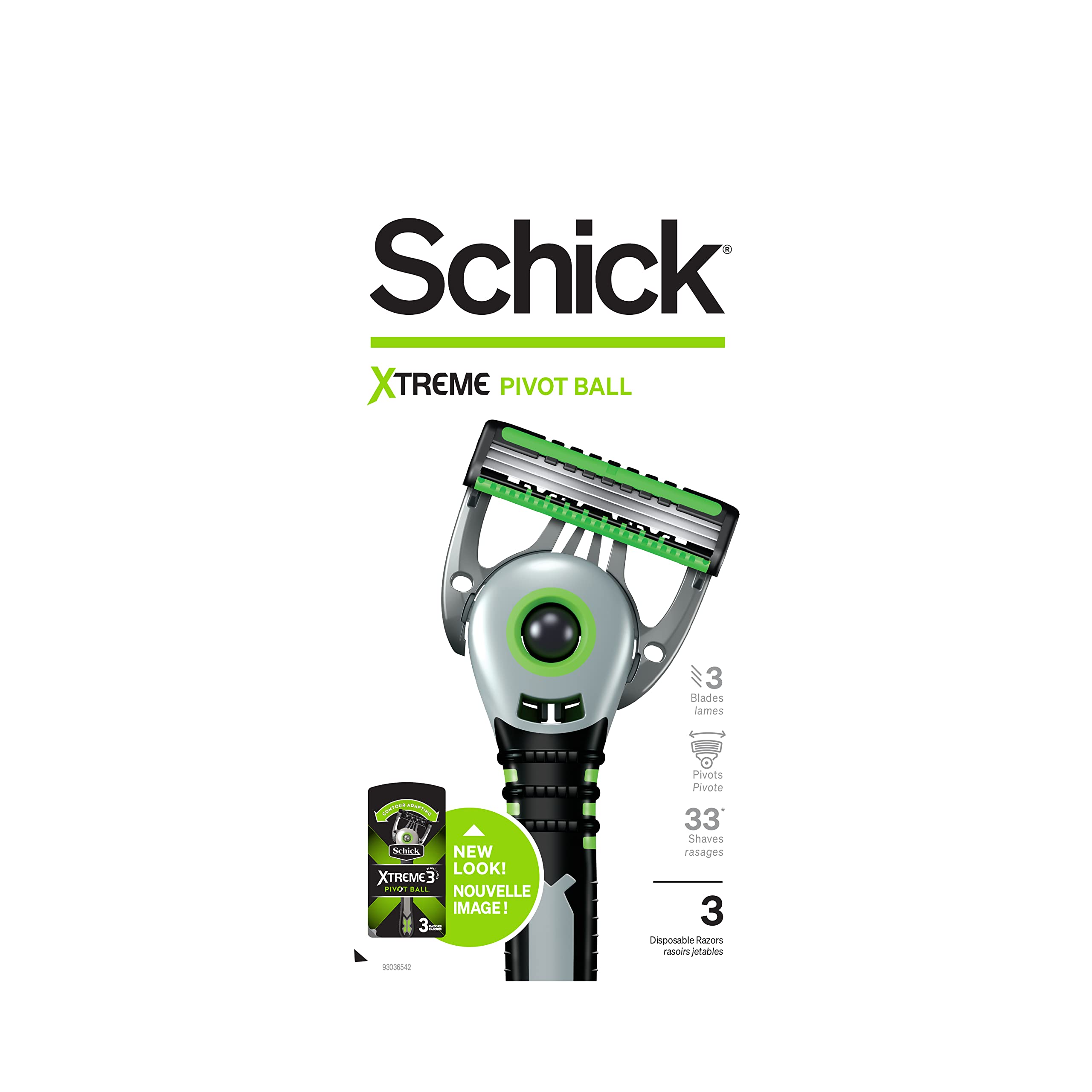 Foto 2 pulgar | Pelota Giratoria Desechable Razor Schick Xtreme Para Hombre, 3 Unidades - Venta Internacional.