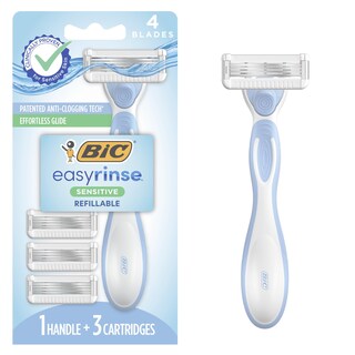 Foto 1 | Razors Bic Easyrinse Sensitive Anti-obstrucción Para Mujer +4 Cuchillas - Venta Internacional.