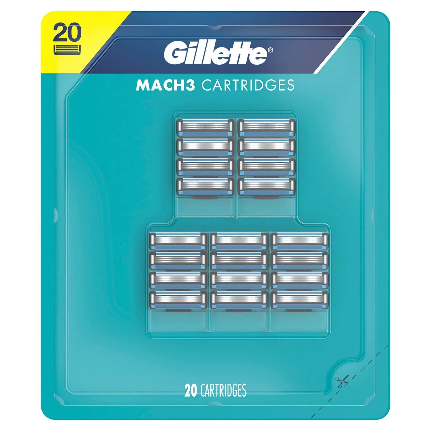 Foto 2 pulgar | Cartuchos Gillette Mach3, 20 Unidades - Venta Internacional.