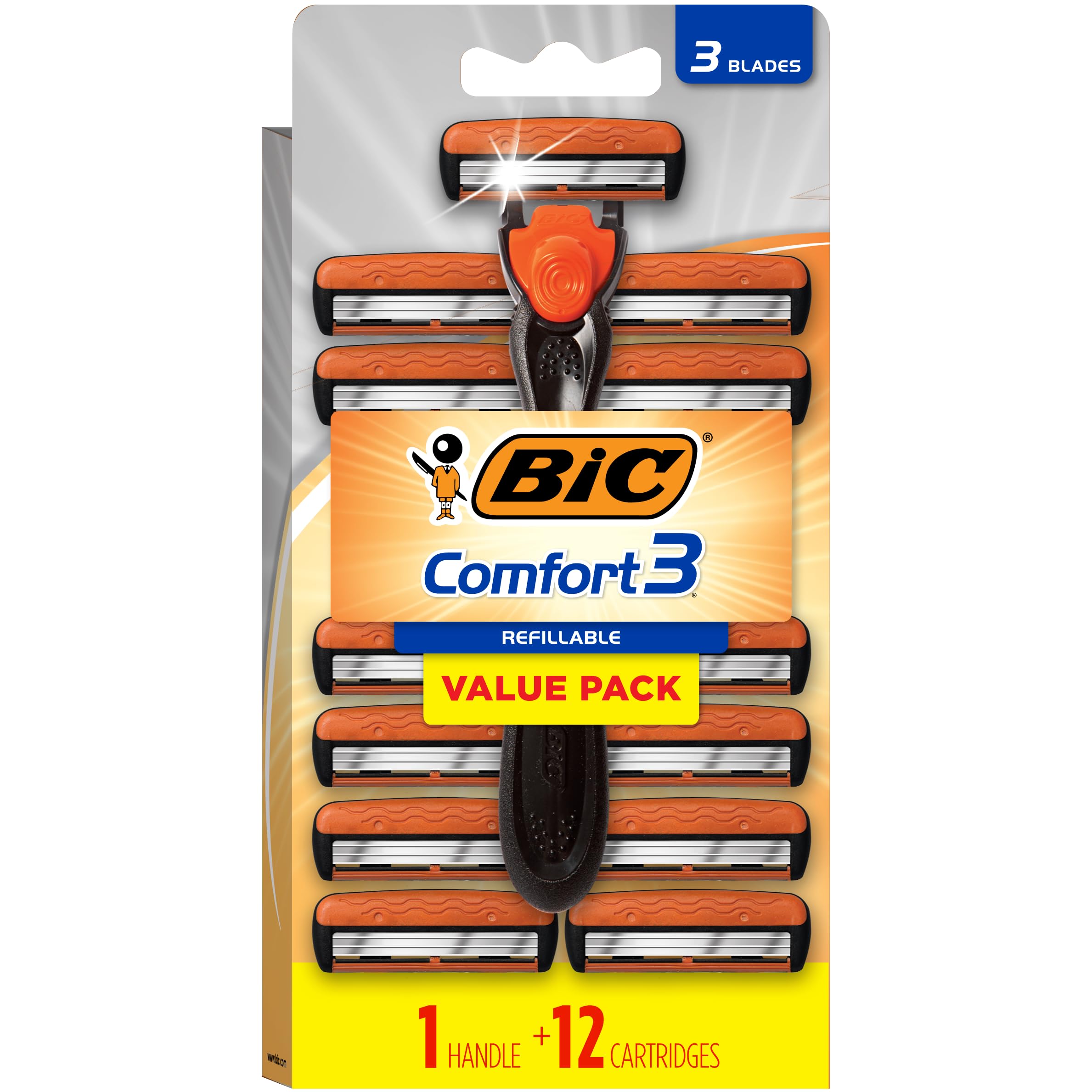 Foto 2 pulgar | Razors Bic Comfort 3 Recargables De Tres Hojas Para Hombre, 13 Piezas - Venta Internacional.