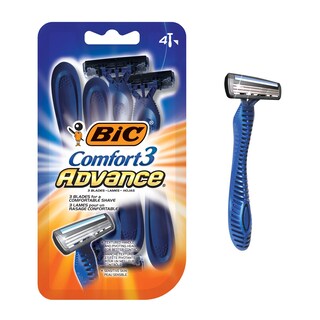 Foto 1 | Maquinillas De Afeitar Desechables Bic Comfort 3 Advance Para Hombre, Paquete De 4 X 6 - Venta Internacional.