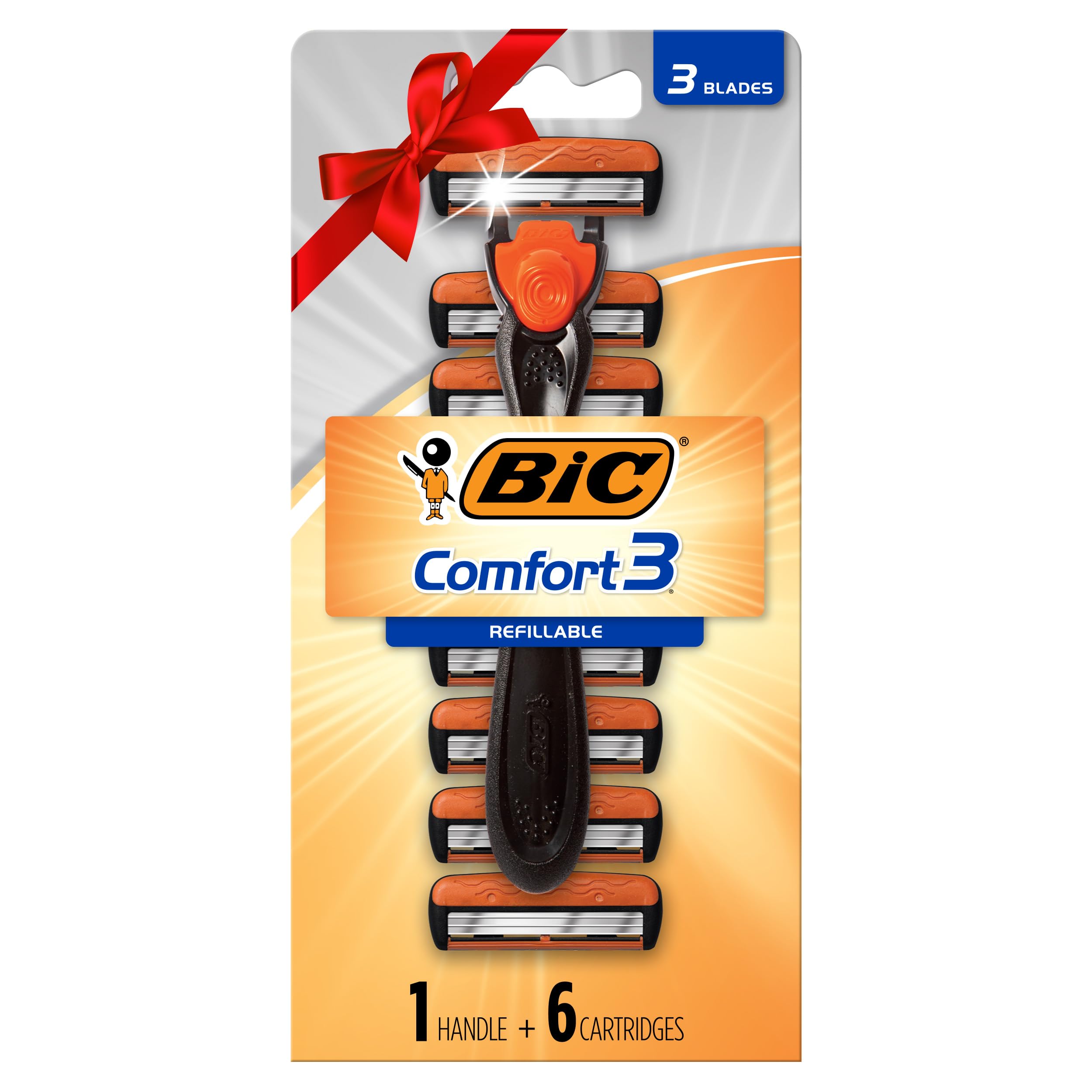 Foto 2 pulgar | Razor Bic Comfort 3 Recargable De Tres Hojas Para Hombre, 7 Piezas - Venta Internacional.