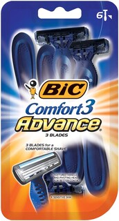 Foto 1 | Maquinilla De Afeitar Desechable Bic Comfort 3 Advanced Para Hombre, Paquete De 6 - Venta Internacional.