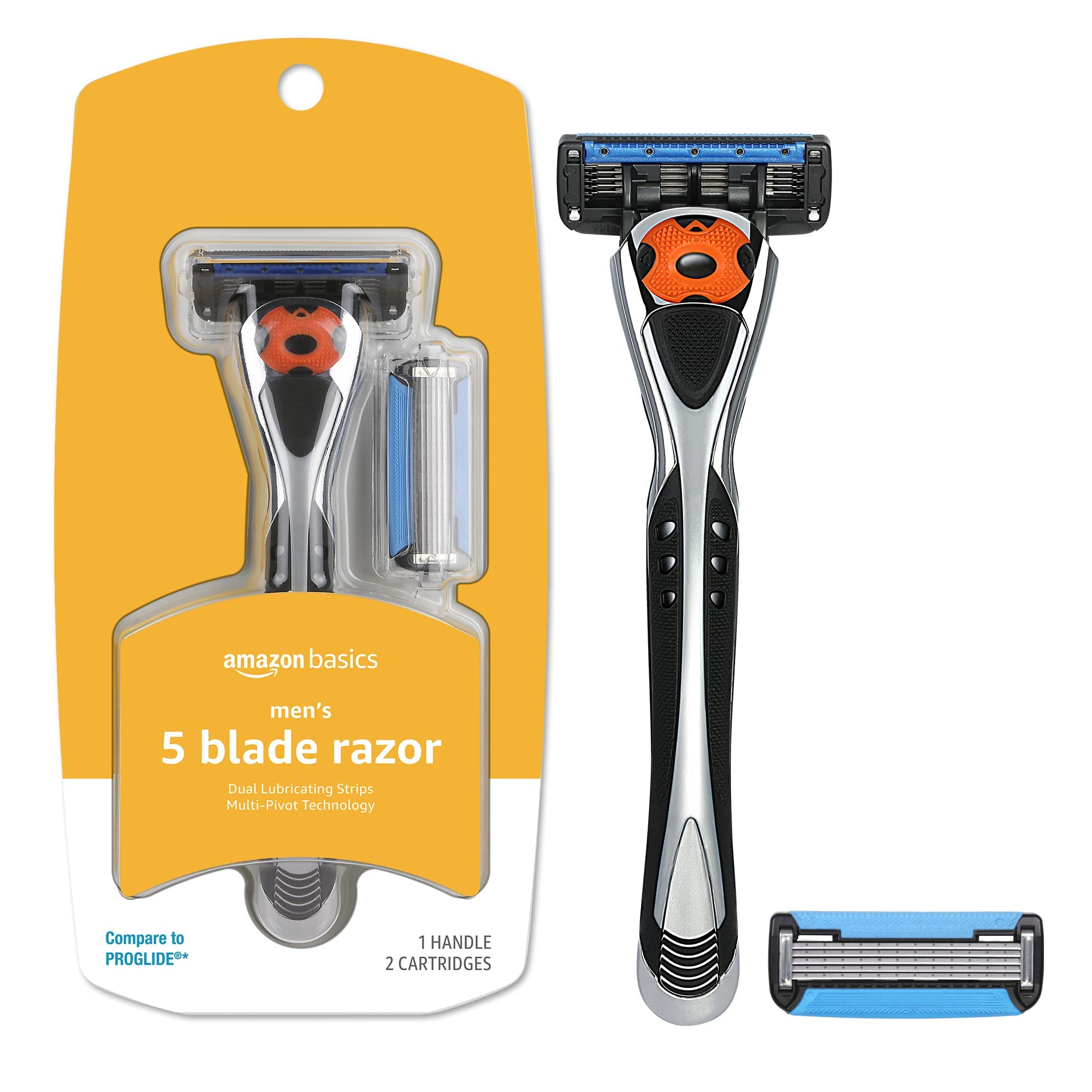 Foto 2 pulgar | Razor Amazon Basics Motionsphere De 5 Cuchillas Para Hombre Con Recortadora - Venta Internacional.