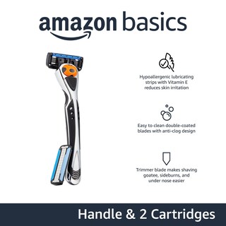 Foto 2 | Razor Amazon Basics Motionsphere De 5 Cuchillas Para Hombre Con Recortadora - Venta Internacional.