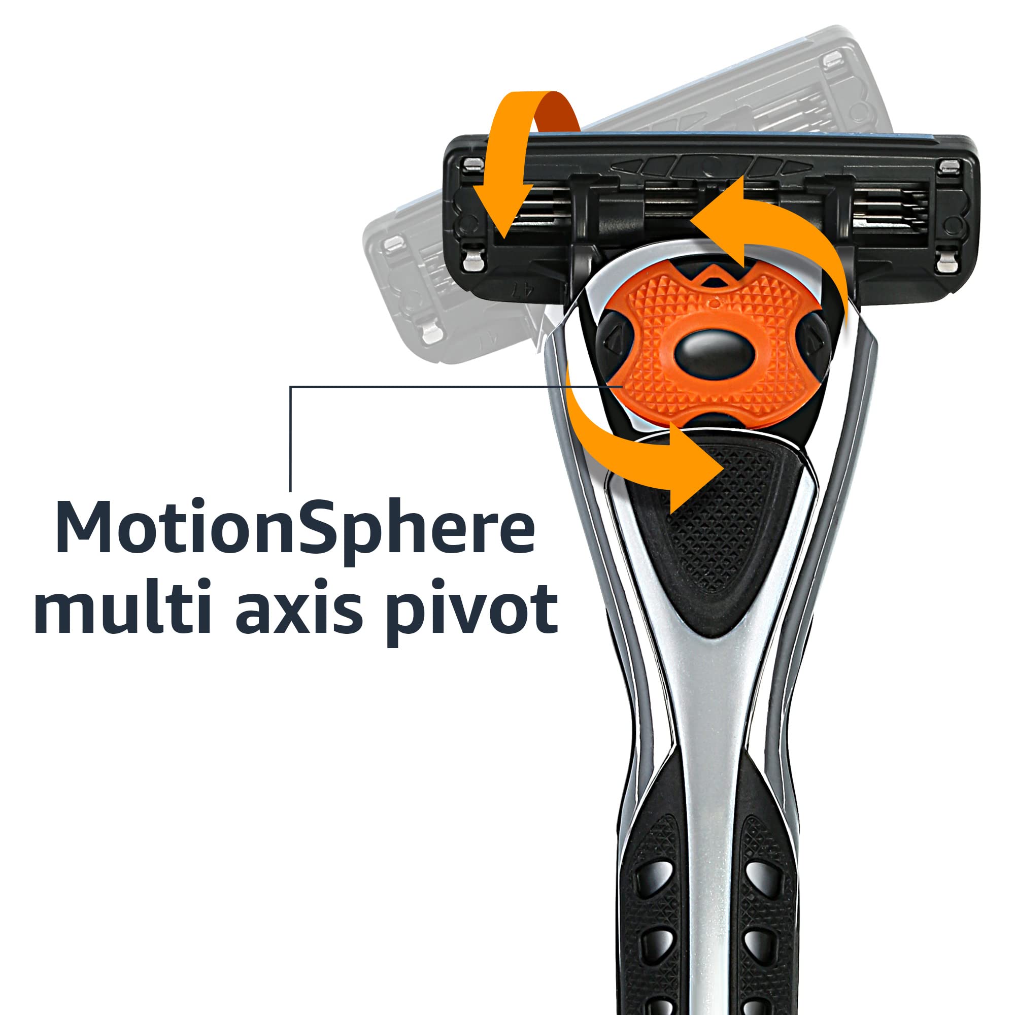 Foto 4 | Motion Sphere Razor Amazon Basics De 3 Hojas Para Hombre, Más 20 Cartuchos - Venta Internacional.