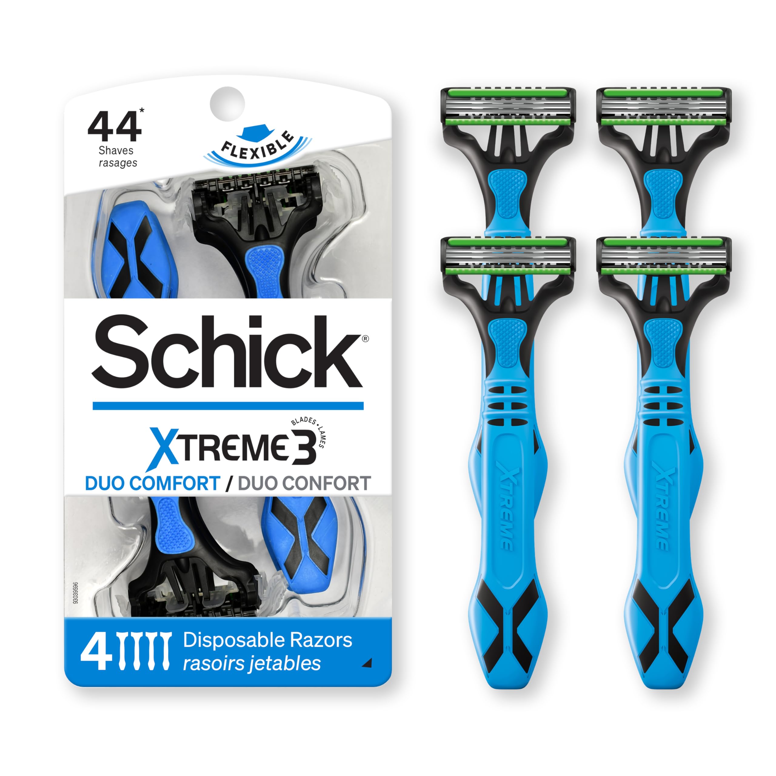 Maquinilla De Afeitar Desechable Schick Xtreme 3 Duo Comfort Para Hombre 4 Unidades - Venta Internacional.
