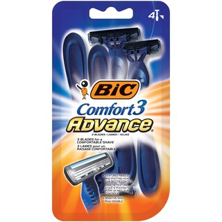 Foto 1 | Maquinillas De Afeitar Desechables Bic Comfort 3 Advance Para Hombre, Paquete De 4 - Venta Internacional.