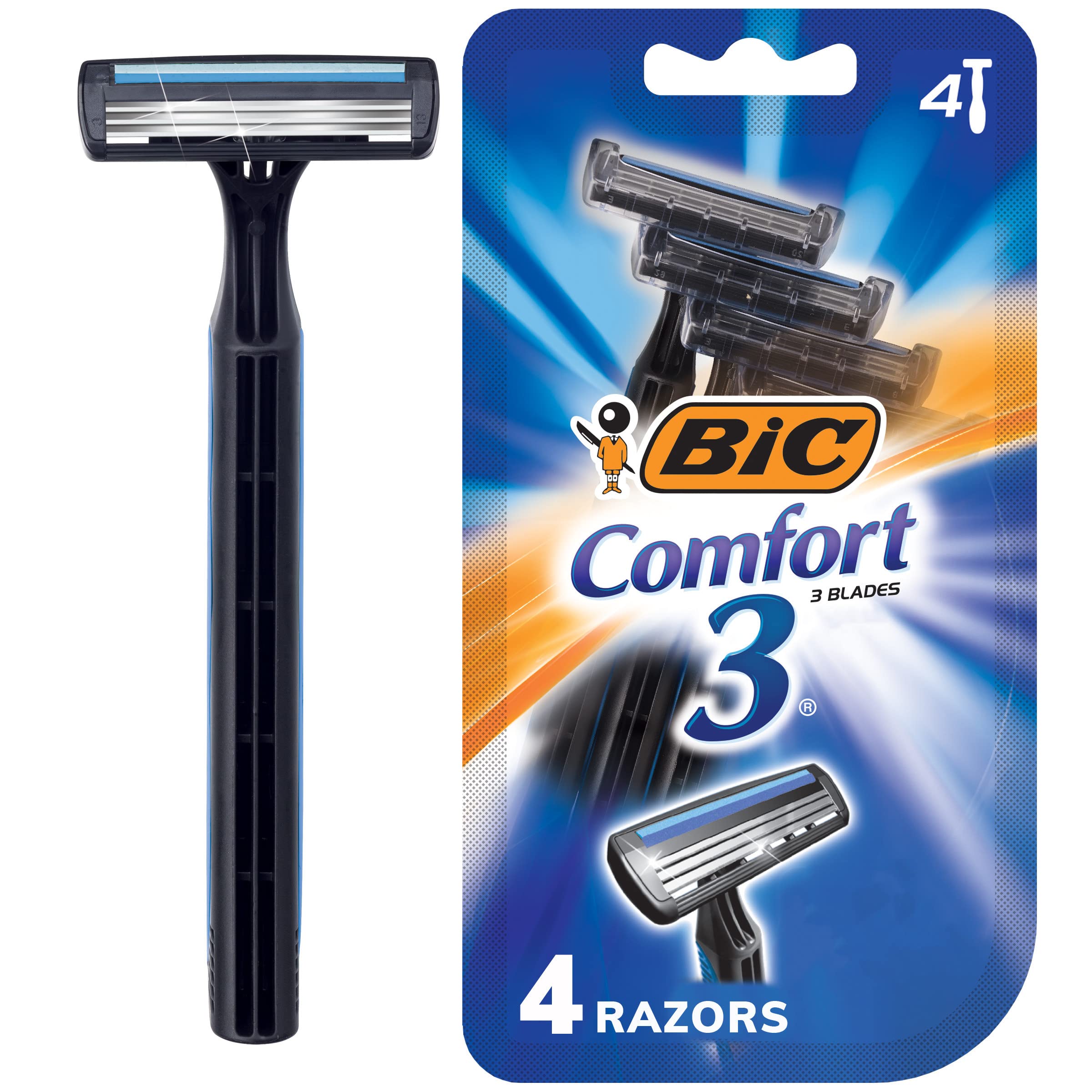 Foto 2 pulgar | Maquinillas De Afeitar Desechables Bic Comfort 3 Para Hombre Con 3 Cuchillas, Paquete De 4 - Venta Internacional.