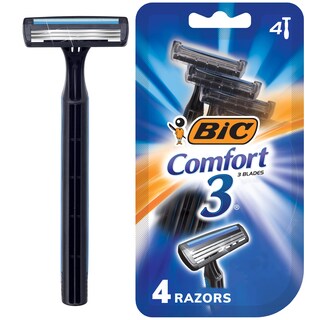 Foto 1 | Maquinillas De Afeitar Desechables Bic Comfort 3 Para Hombre Con 3 Cuchillas, Paquete De 4 - Venta Internacional.