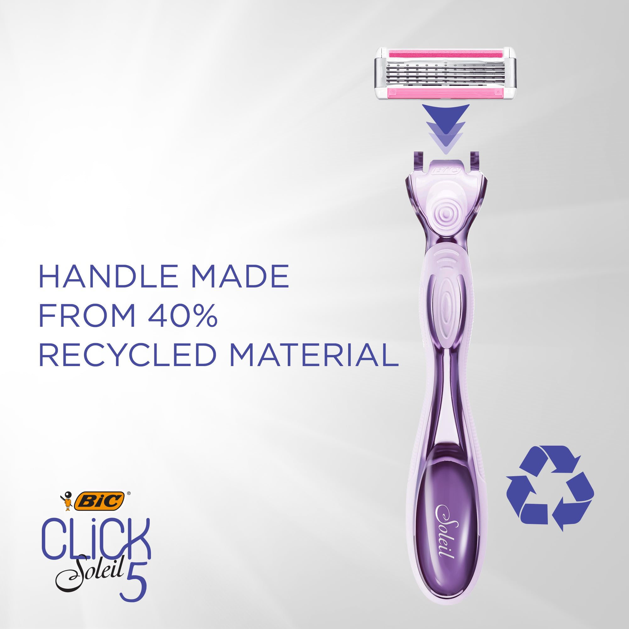Foto 5 pulgar | Razors Bic Soleil Click 5 Para Mujer, 1 Mango, 10 Cartuchos - Venta Internacional.