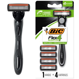 Foto 1 | Rasuradora Desechable Bic Flex 4 Sensitive 5 Piezas - Venta Internacional