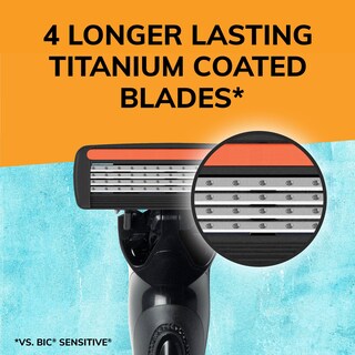 Foto 5 | Rasuradora Desechable Bic Flex 4 Sensitive 5 Piezas - Venta Internacional