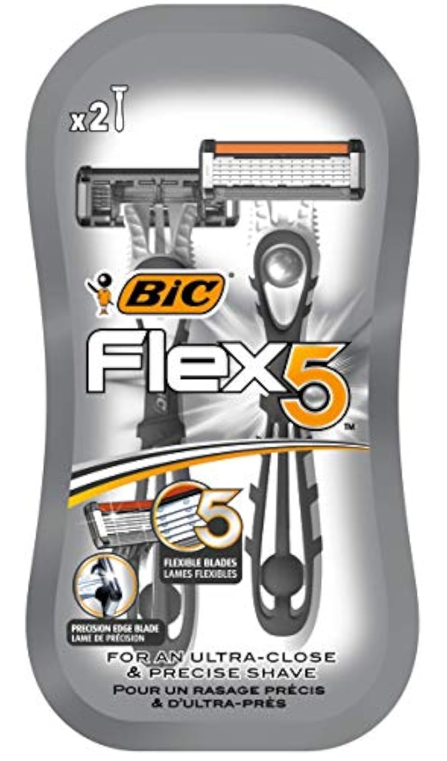 Foto 1 | Rasuradoras Desechables Razor Bic Flex 5 para Hombre 2 Piezas - Venta Internacional