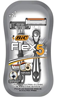 Foto 1 | Rasuradoras Desechables Razor Bic Flex 5 para Hombre 2 Piezas - Venta Internacional