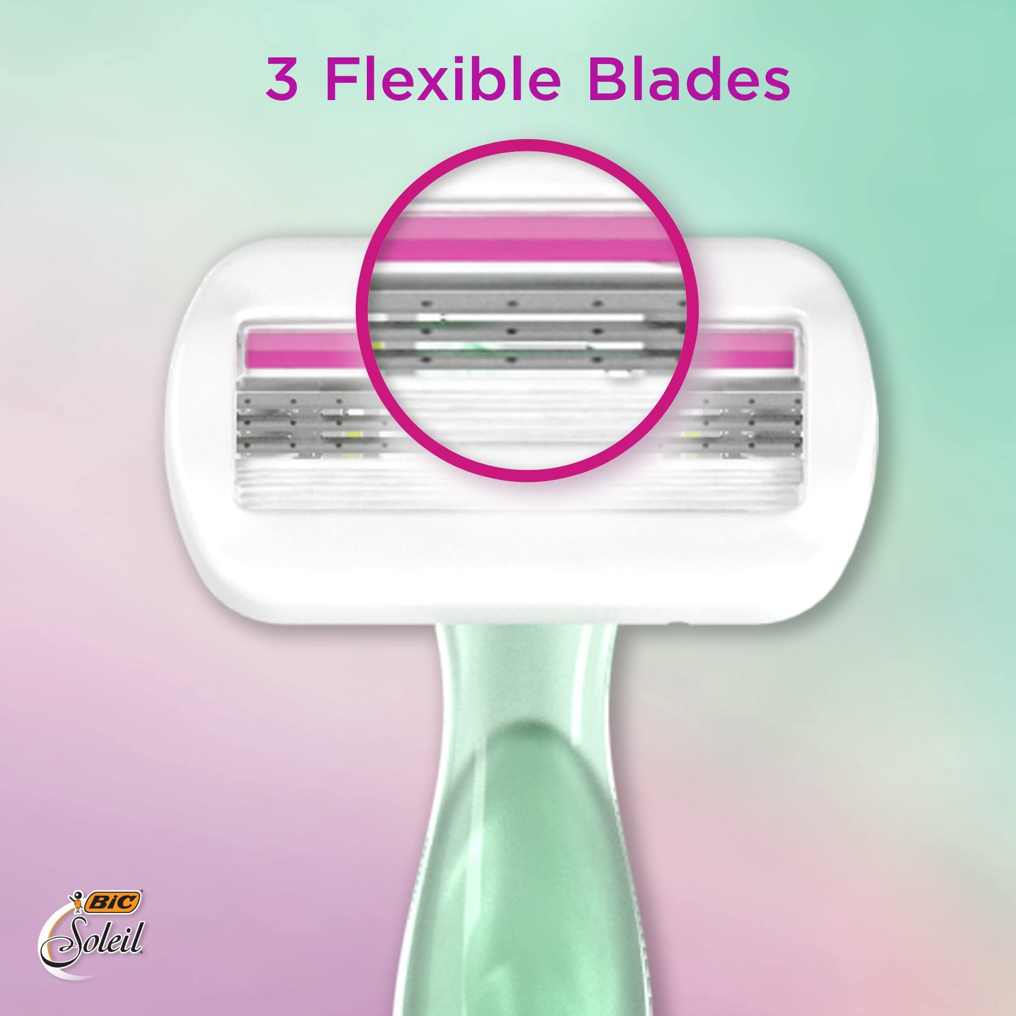 Foto 4 pulgar | Maquinillas De Afeitar Desechables Bic Soleil Sensitive Women  3 Cuchillas X6 - Venta Internacional.