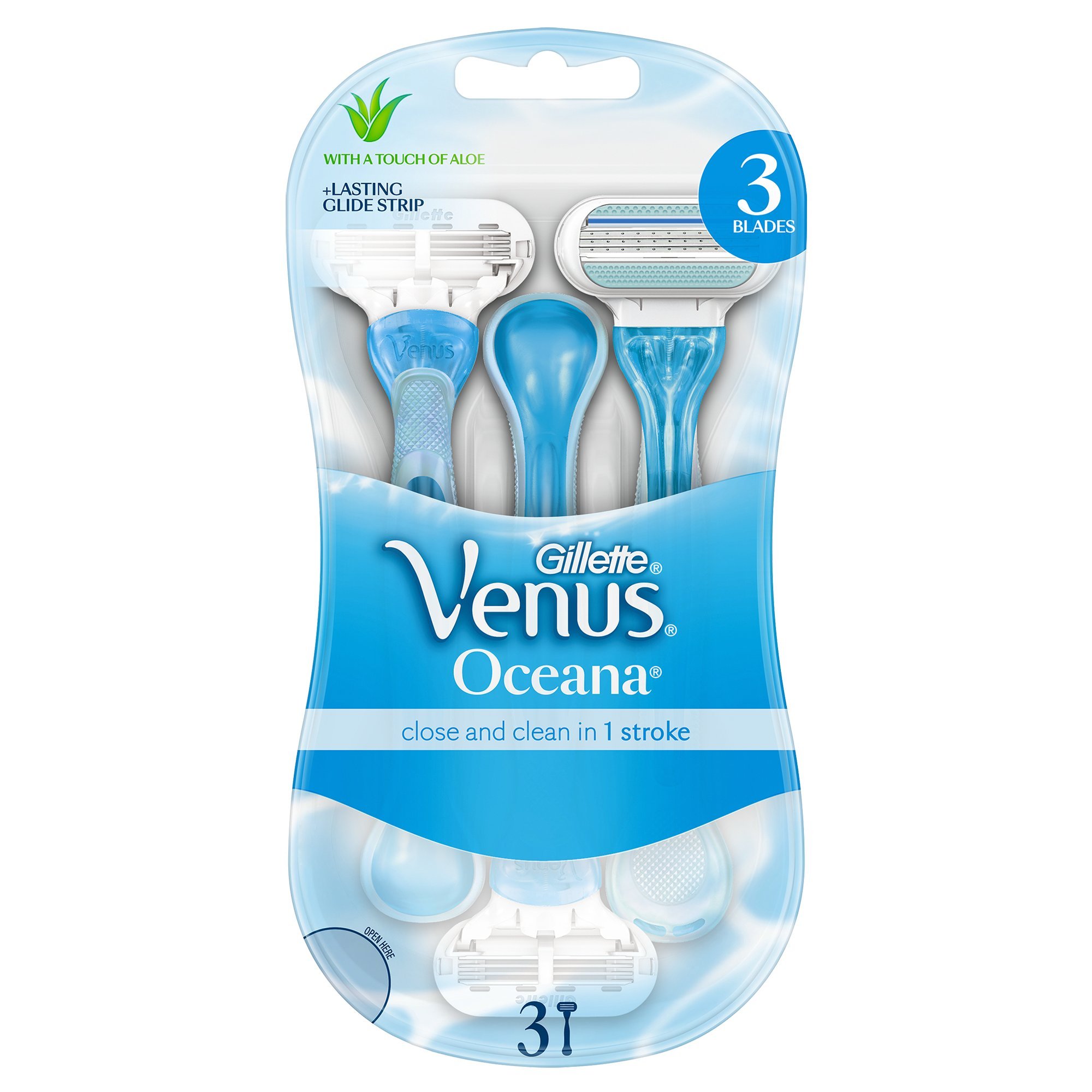 Maquinillas De Afeitar Desechables Gillette Venus Oceana Para Mujer  Paquete De 3 - Venta Internacional.