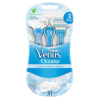 Foto 1 | Maquinillas De Afeitar Desechables Gillette Venus Oceana Para Mujer Paquete De 3 - Venta Internacional.