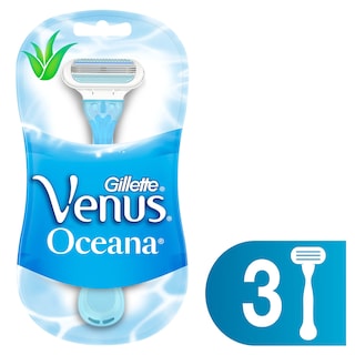 Foto 2 | Maquinillas De Afeitar Desechables Gillette Venus Oceana Para Mujer Paquete De 3 - Venta Internacional.