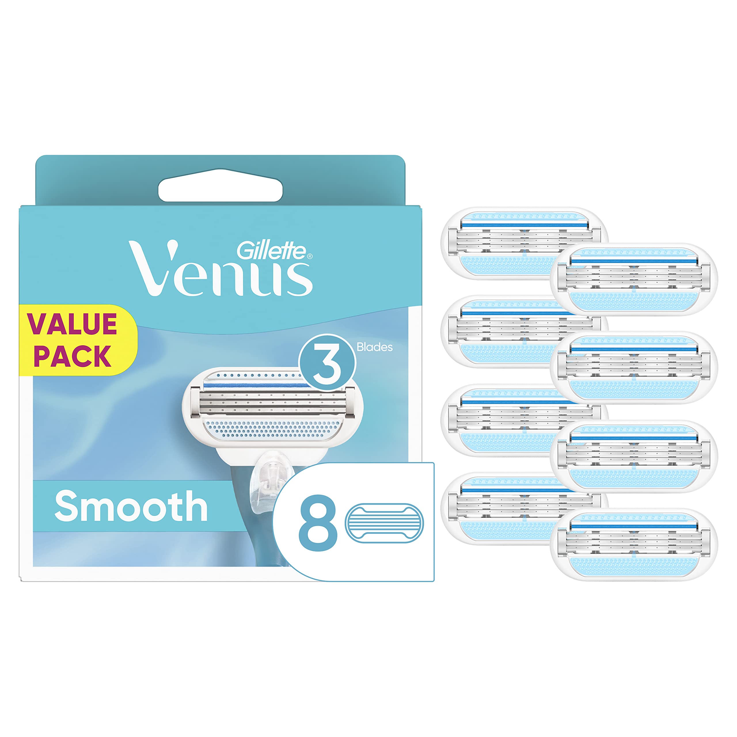 Foto 2 pulgar | Recambios Para Cuchillas De Afeitar Gillette Venus Smooth Para Mujer  8 Unidades - Venta Internacional.