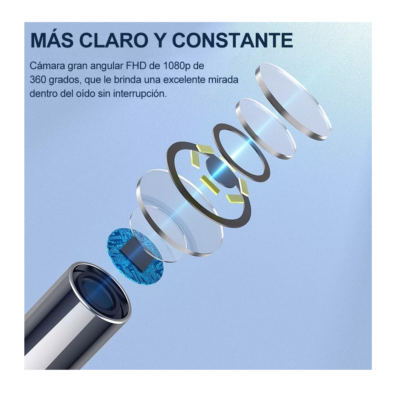 Foto 6 pulgar | Limpiador de Oído Inteligente BELUG Endoscopio Inalámbrico 14 Pcs Blanco