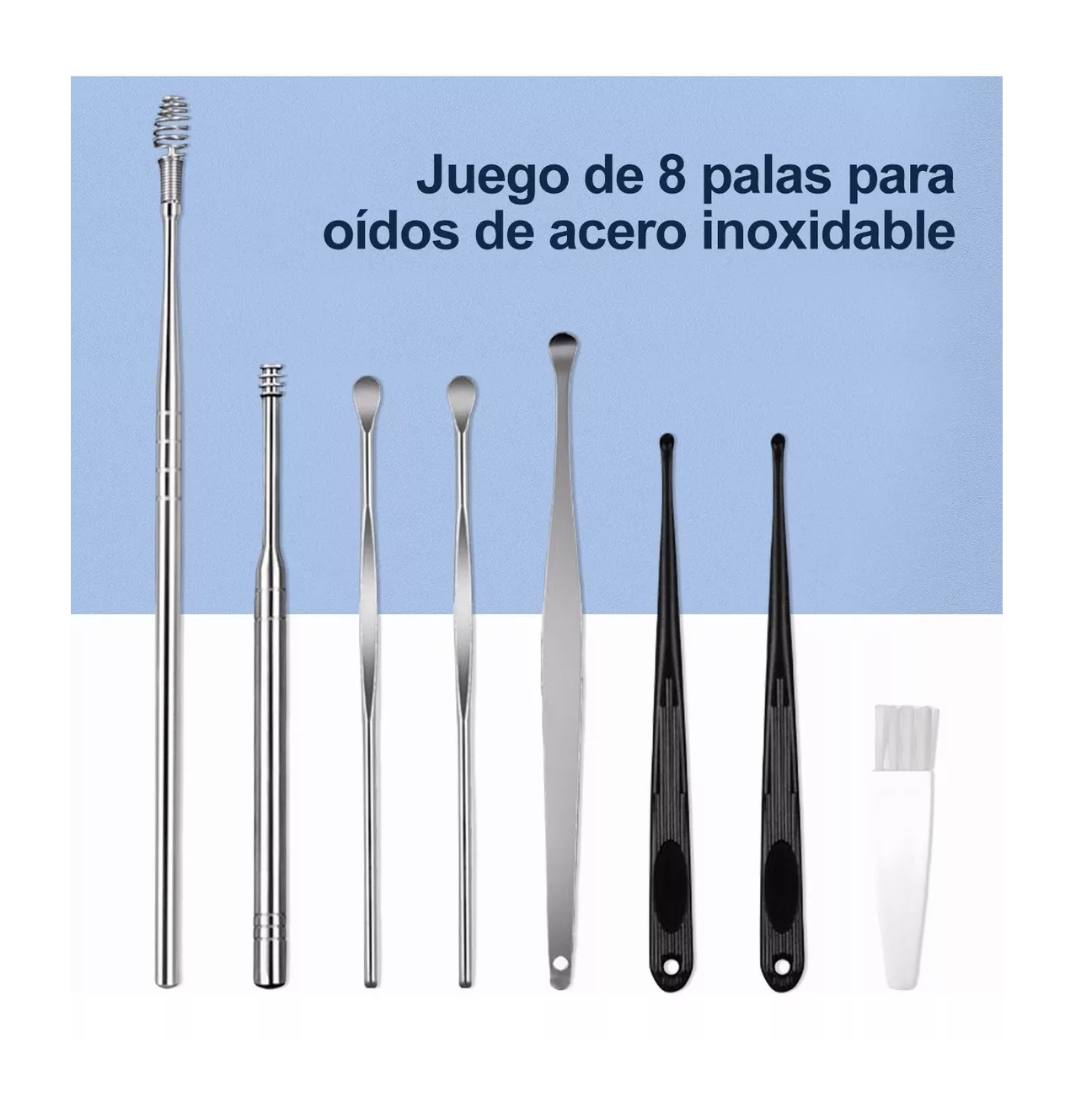 Foto 7 pulgar | Limpiador de Oído Inteligente BELUG Endoscopio Inalámbrico 14 Pcs Blanco