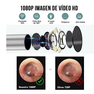 Foto 3 | Limpiador Oidos Cámara Quita Cerilla Inteligente Endoscopio Eo Safe Imports Esi-9819-1 Multicolor