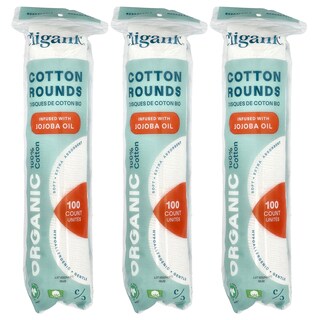 Foto 1 | Cotton Rounds Cliganic, Infusión Orgánica Con Aceite De Jojoba, 300 Unidades - Venta Internacional.