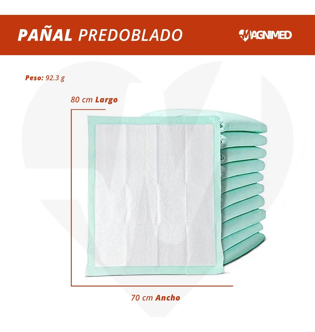 Foto 4 | Pañal Predoblado / Cubre Colchón 85x60 Cm - 50 Piezas