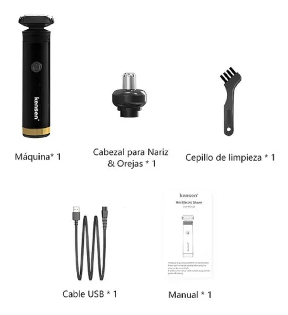 Foto 2 | Mini Rasuradora Eléctrica Malubero para Barba y Pelo Corporal