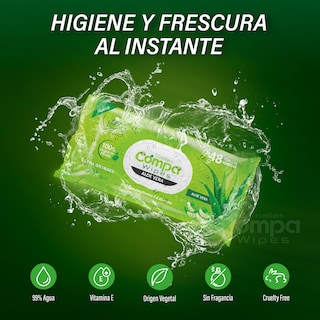 Foto 4 | Toallas Húmedas Desechables Compa Wipes 12 Piezas