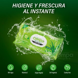 Foto 4 | Toallas Húmedas Desechables Compa Wipes 3 Piezas