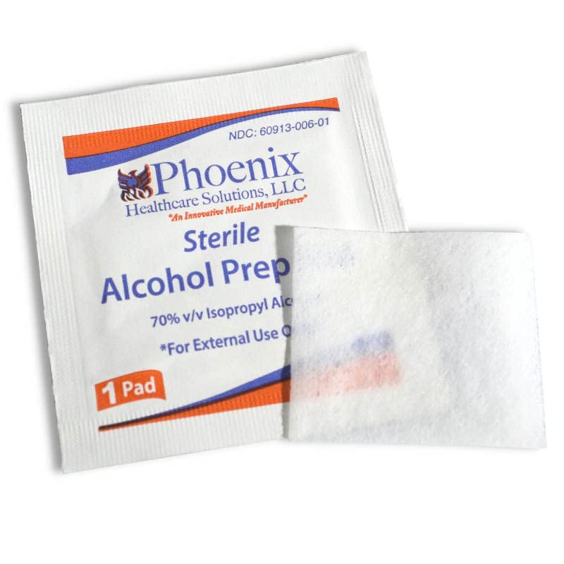 Foto 3 pulgar | Toallitas con Alcohol Estériles Phoenix Ideales para Preparar Zonas de Inyección Caja con 100 Paquetes