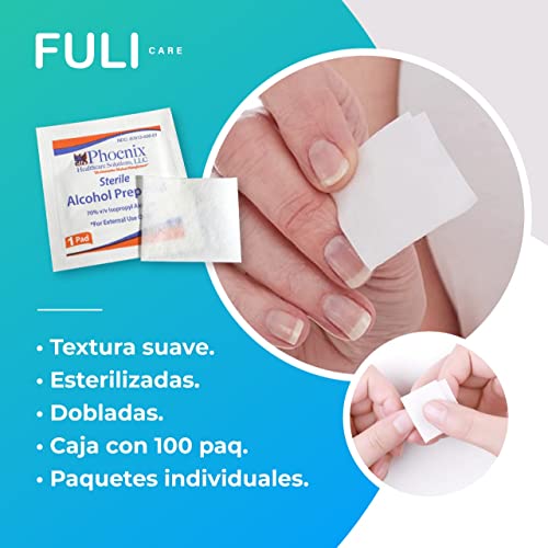 Foto 5 pulgar | Toallitas con Alcohol Estériles Phoenix Ideales para Preparar Zonas de Inyección Caja con 100 Paquetes