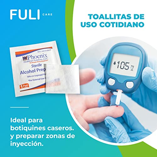 Foto 6 pulgar | Toallitas con Alcohol Estériles Phoenix Ideales para Preparar Zonas de Inyección Caja con 100 Paquetes
