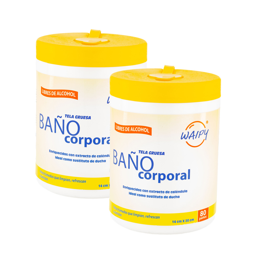 Foto 2 pulgar | 2 Pack De Paños Para Baño Corporal - 160 Toallitas Húmedas - Pack De 2 Botes Jumbos | Paños Para Enfermos -