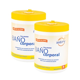 Foto 1 | 2 Pack De Paños Para Baño Corporal - 160 Toallitas Húmedas - Pack De 2 Botes Jumbos | Paños Para Enfermos -