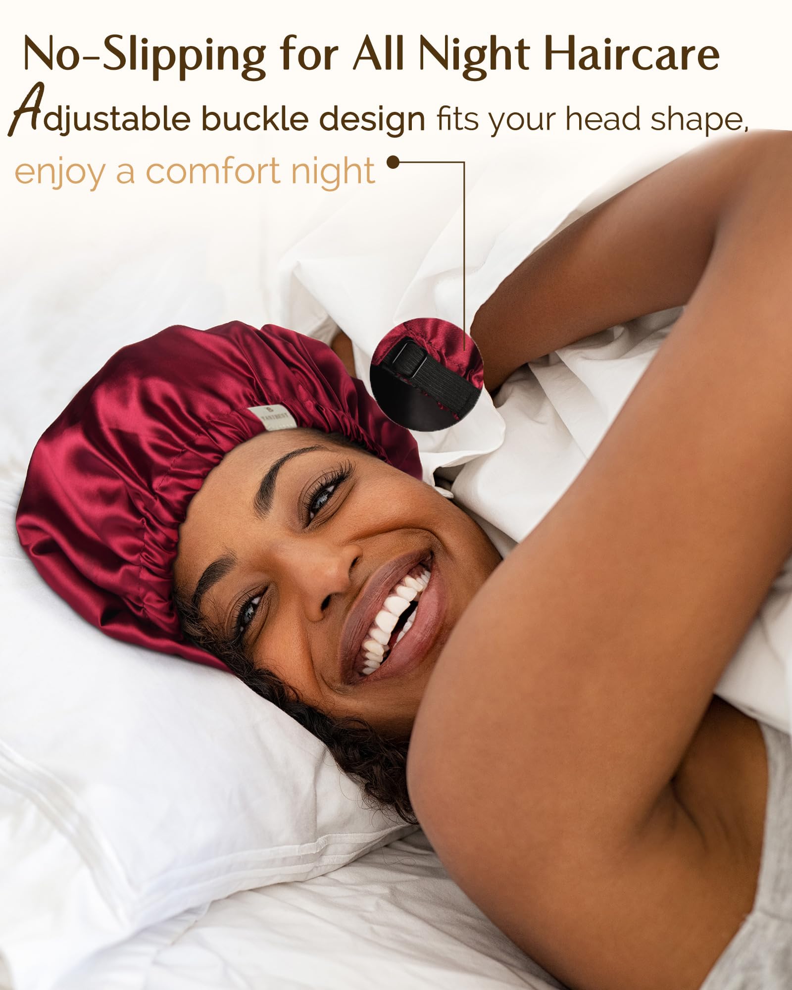 Foto 3 pulgar | Gorro De Satén Yanibest De Seda Para Mujeres Y Hombres Que Duermen - Venta Internacional.