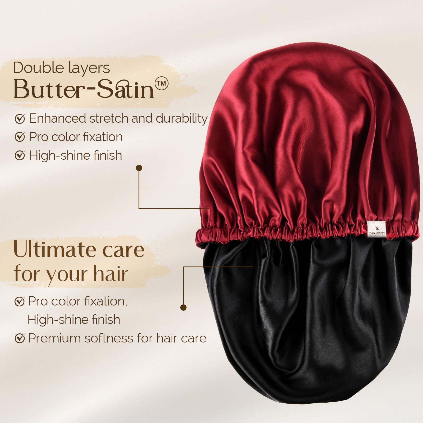 Foto 4 pulgar | Gorro De Satén Yanibest De Seda Para Mujeres Y Hombres Que Duermen - Venta Internacional.