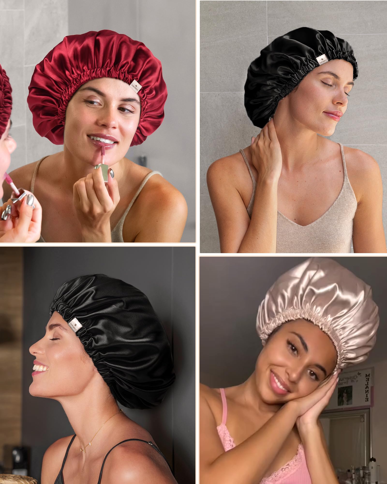 Foto 7 pulgar | Gorro De Satén Yanibest De Seda Para Mujeres Y Hombres Que Duermen - Venta Internacional.