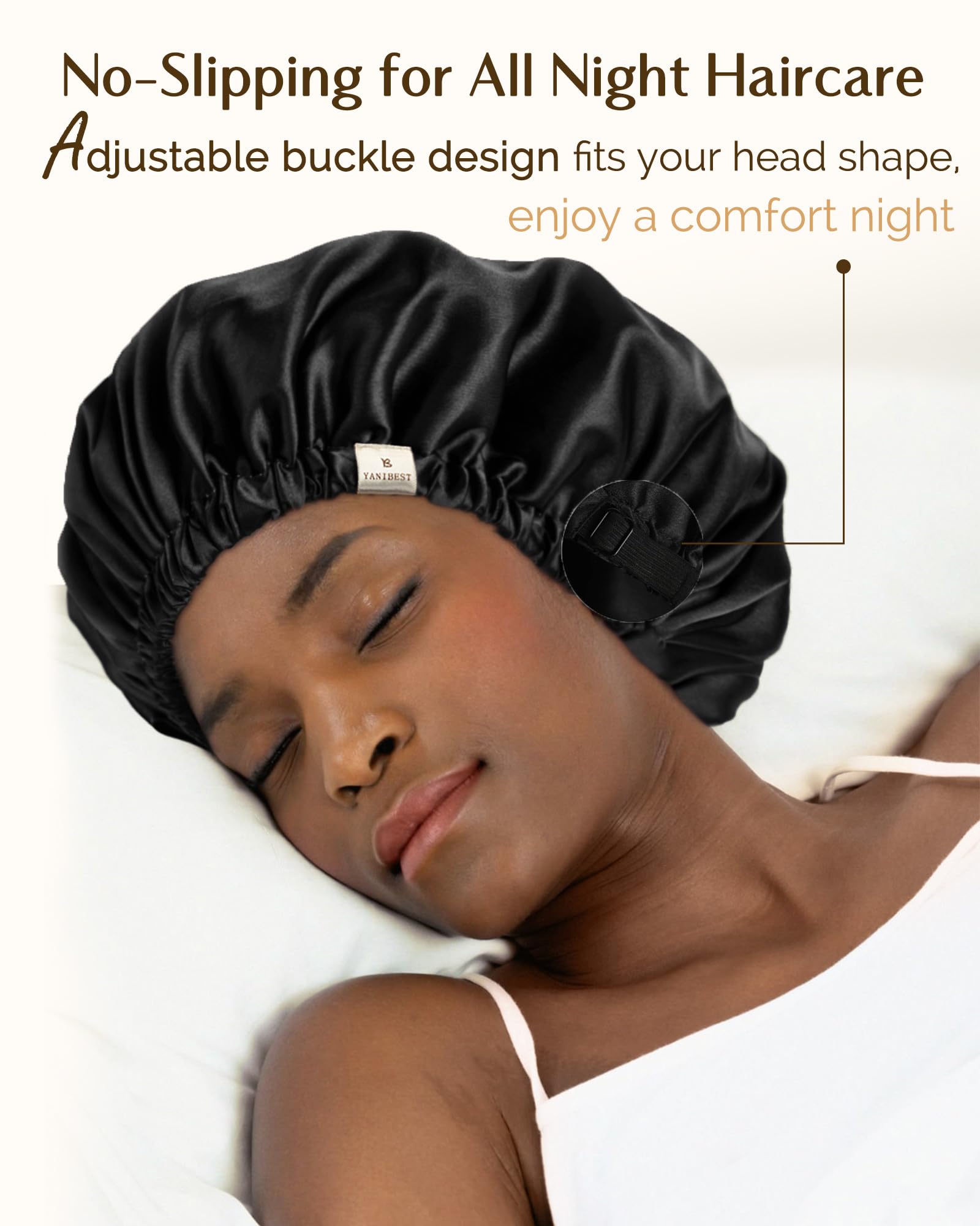 Foto 3 pulgar | Gorro De Satén Yanibest Para Dormir, Gorros De Pelo Para Mujer/hombre - Venta Internacional.