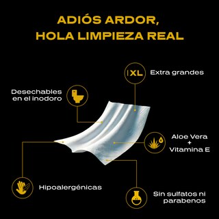 Foto 4 | Alfa Wipes Toallitas Humedas Para Adulto Extra Grandes Y Gruesas, Desechables En Inodoro, Libres De Fragancias,