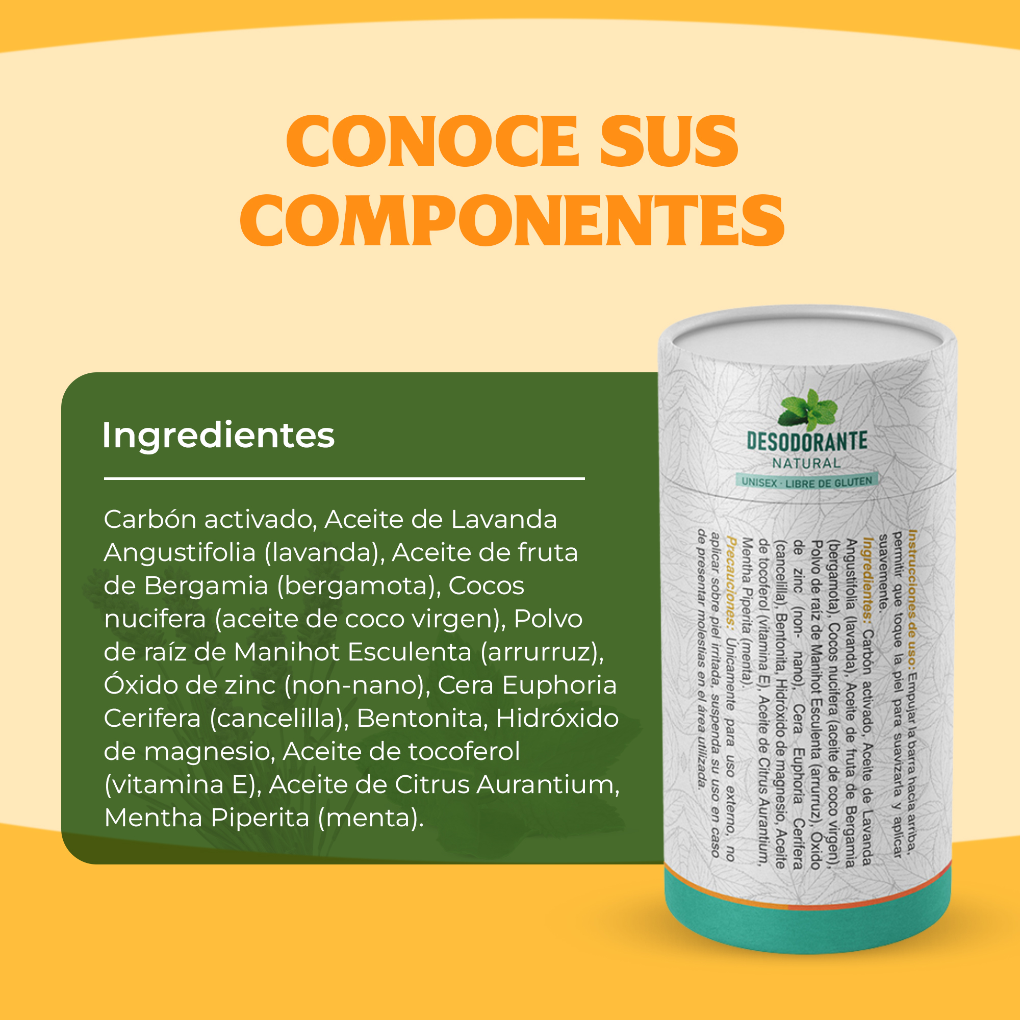 Foto 4 pulgar | Desodorante Natural Lavanda y Menta sin Aluminio Pack X3