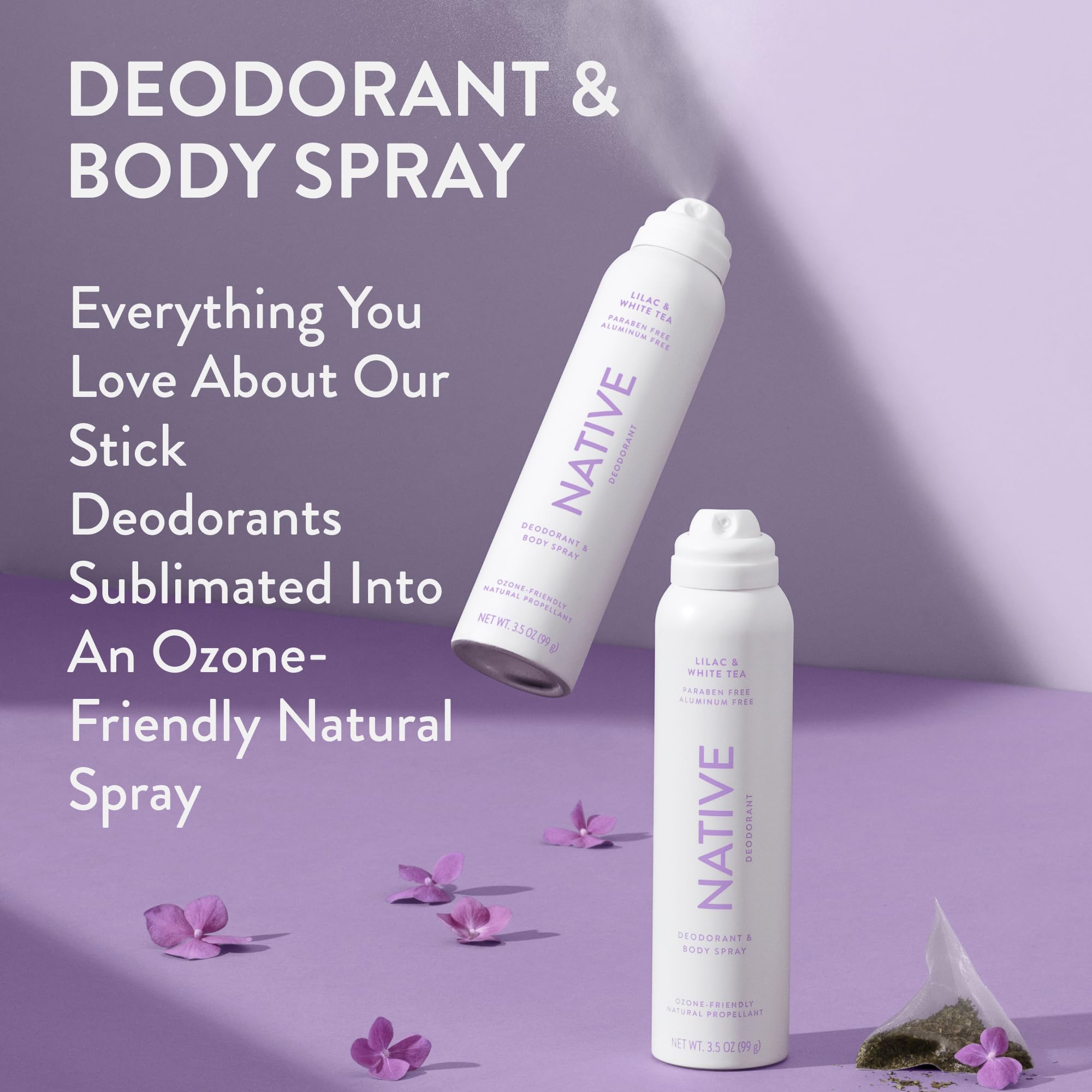 Foto 3 pulgar | Desodorante en Aerosol Native Lila y Té Blanco de 99 g Unisex-Venta Internacional