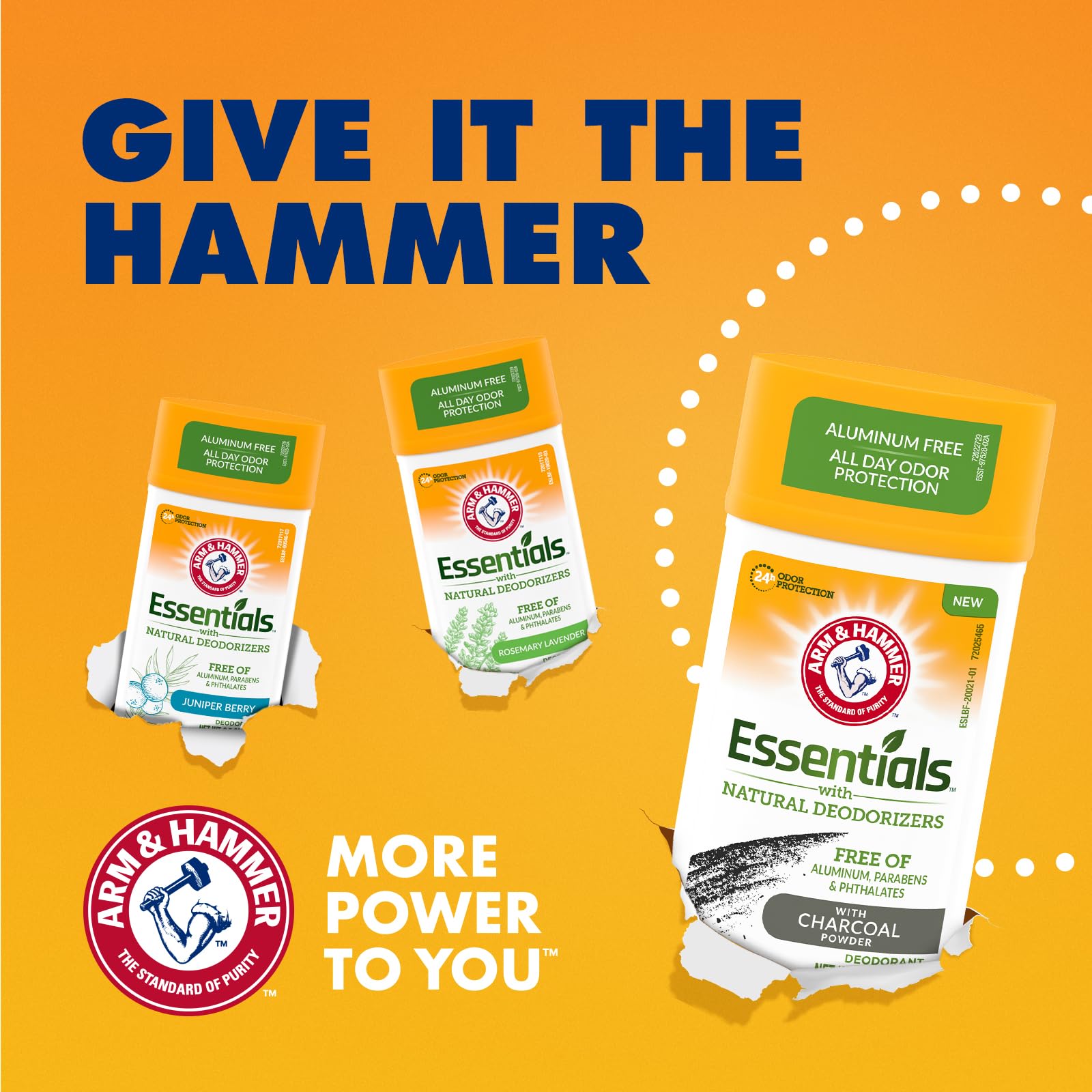 Foto 5 pulgar | Desodorante Arm & Hammer Essentials Charcoal 4 Piezas - Venta Internacional