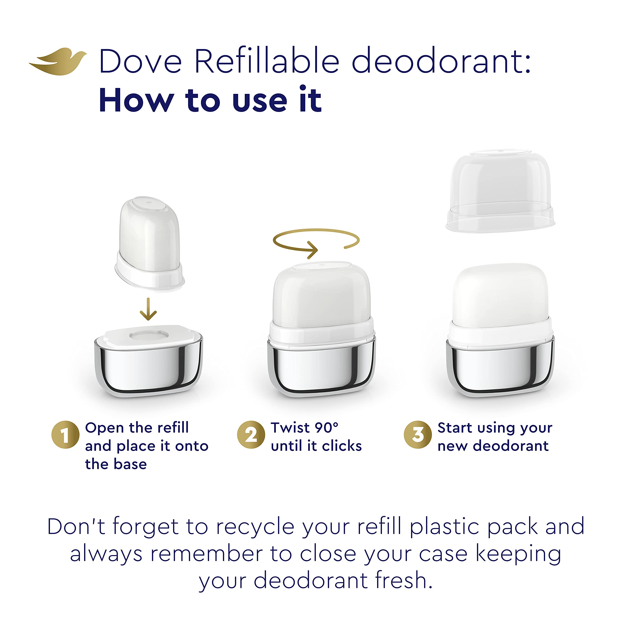 Foto 7 pulgar | Desodorante Recargable Dove 0% Aluminio 32 g - Venta Internacional