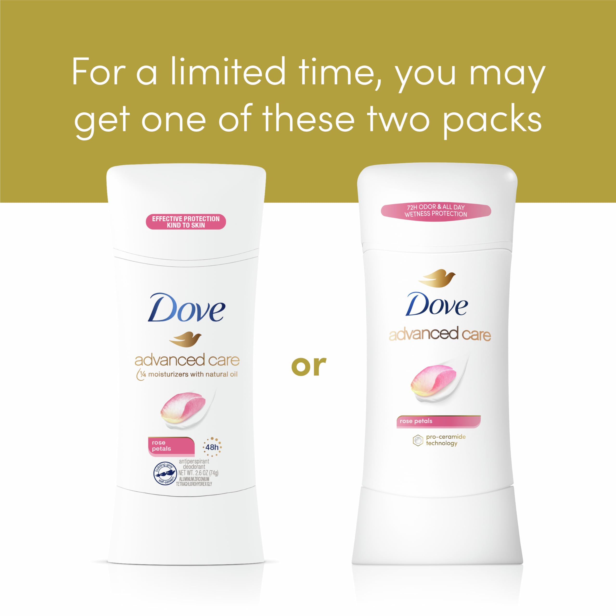 Foto 5 pulgar | Desodorante Antitranspirante en Barra Dove Advanced Care Rose Petals - Venta Internacional